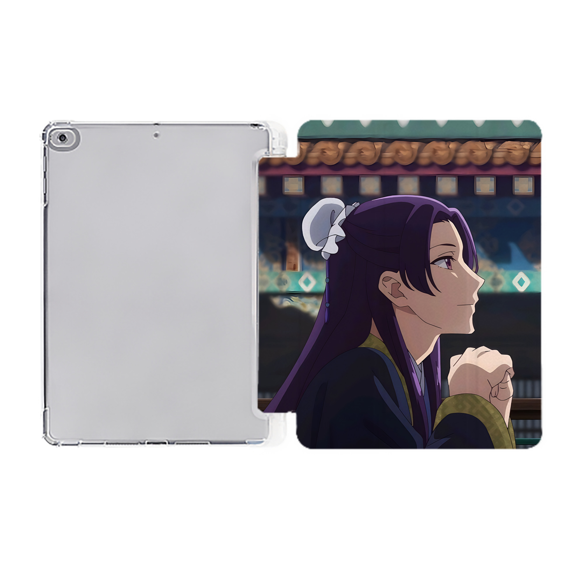 （画像用） 薬屋のひとりごと The Apothecary Diaries IPad ケース ペン収納付き 三つ折りスタンド PUレザー×シリコン 対応機種9.5/10.5/10.9インチ